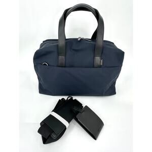 Away The Everywhere Bag Navy Blue Nylon Leather Trim w/ Shoulder Strap 20L